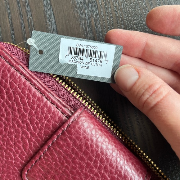 NEW Fossil Madison Clutch - wine - Picture 5 of 5